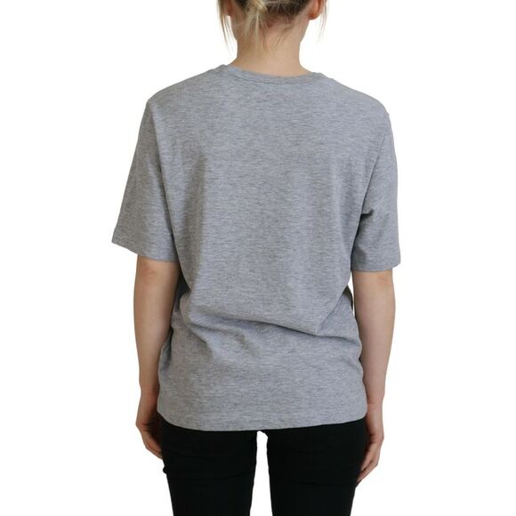 Dsquared² Gray Logo Cotton Crewneck Short Sleeve Tee Women's T-shirt (Pre-Owned) - Picture 3 of 5